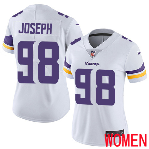 Minnesota Vikings 98 Limited Linval Joseph White Nike NFL Road Women Jersey Vapor Untouchable